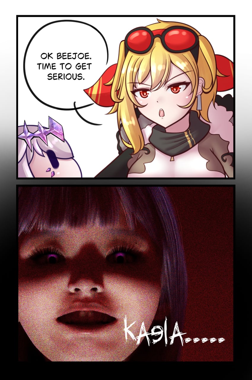 koseki bijou and kaela kovalskia (hololive and 3 more) drawn by seapupu