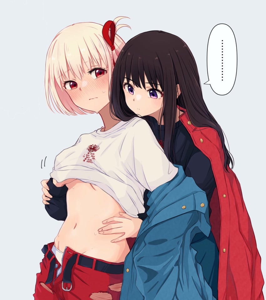 nishikigi chisato and inoue takina (lycoris recoil) drawn by futaba_(rei-futaba)