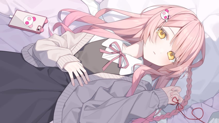 himesaki neru (indie virtual youtuber) drawn by yachishi_orca