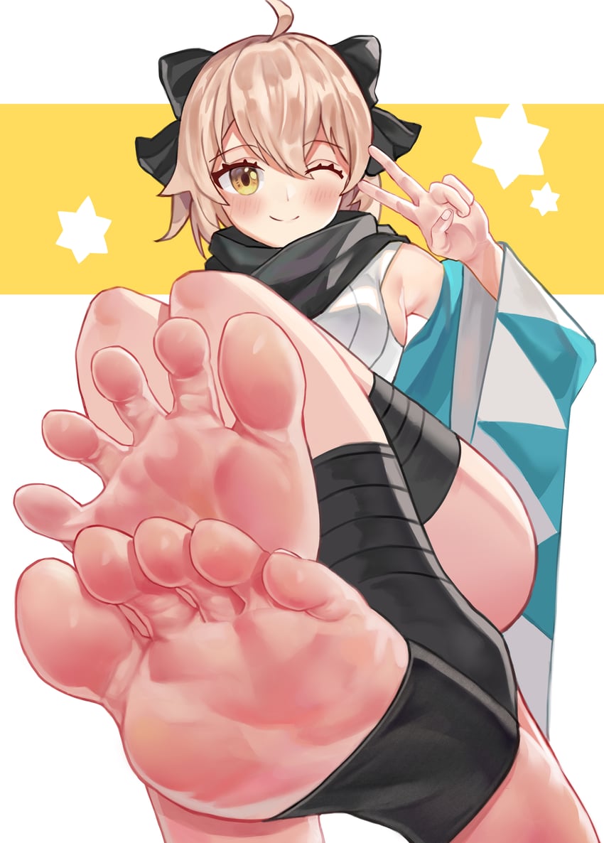 okita souji (fate and 1 more) drawn by he_c92