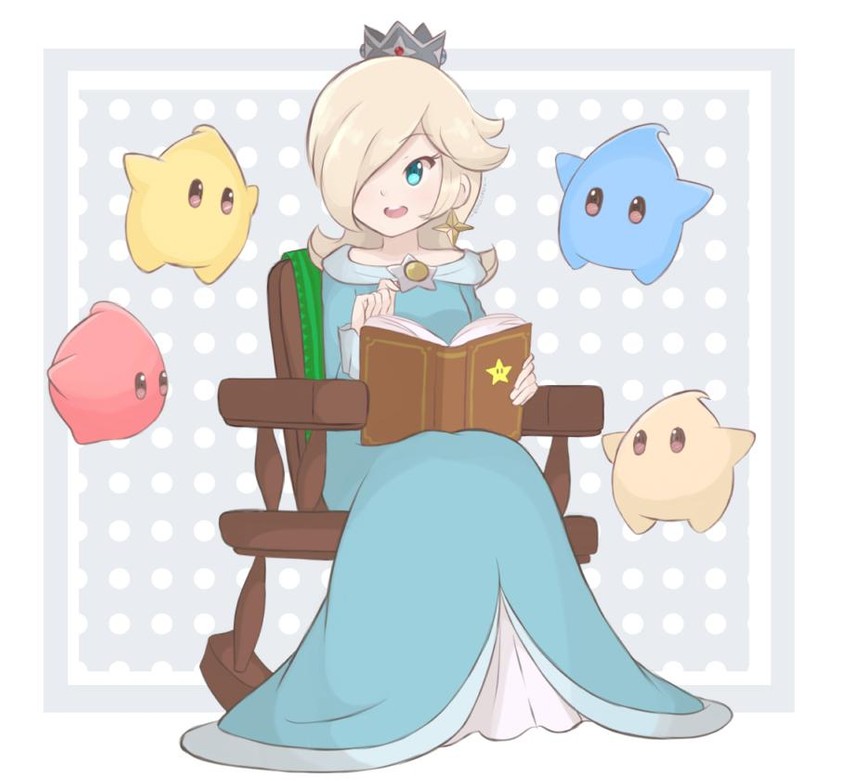 rosalina, luma, blue luma, baby luma, and red luma (mario and 1 more) drawn by chocomiru