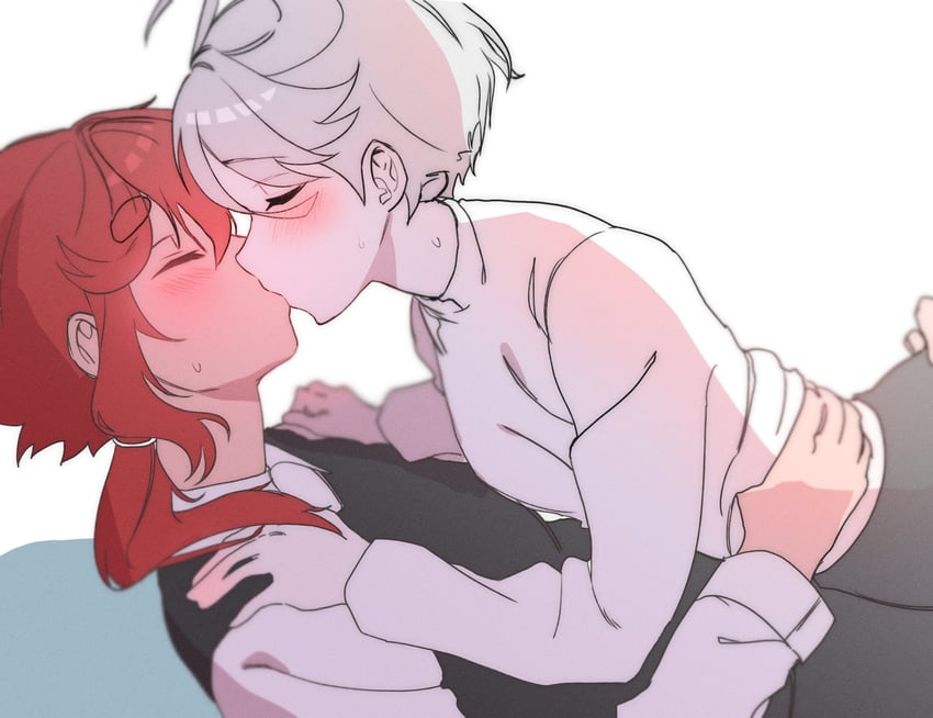 suletta mercury and miorine rembran (gundam and 1 more) drawn by newda_al