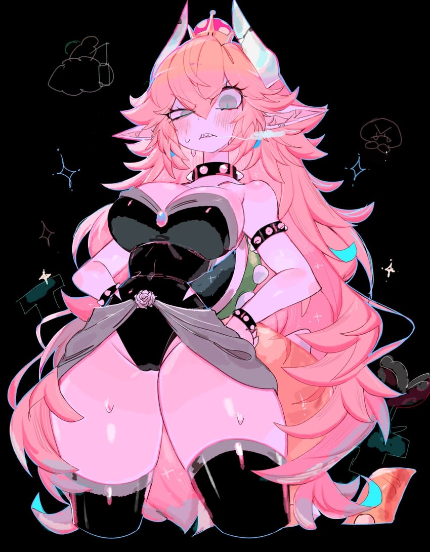 bowsette, piranha plant, goomba, and lakitu (mario and 1 more) drawn by usa37107692