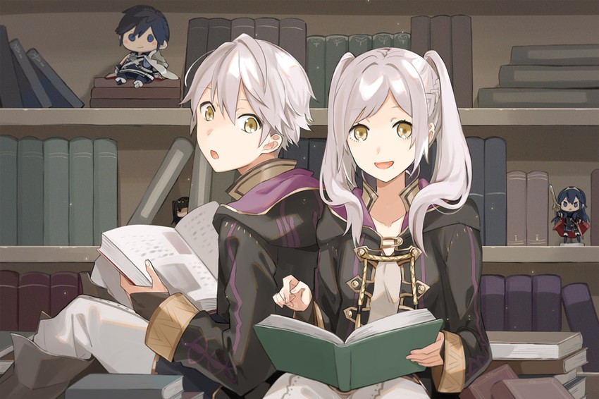 lucina, female robin, male robin, tharja, and chrom (fire emblem and 1 more) drawn by menoko