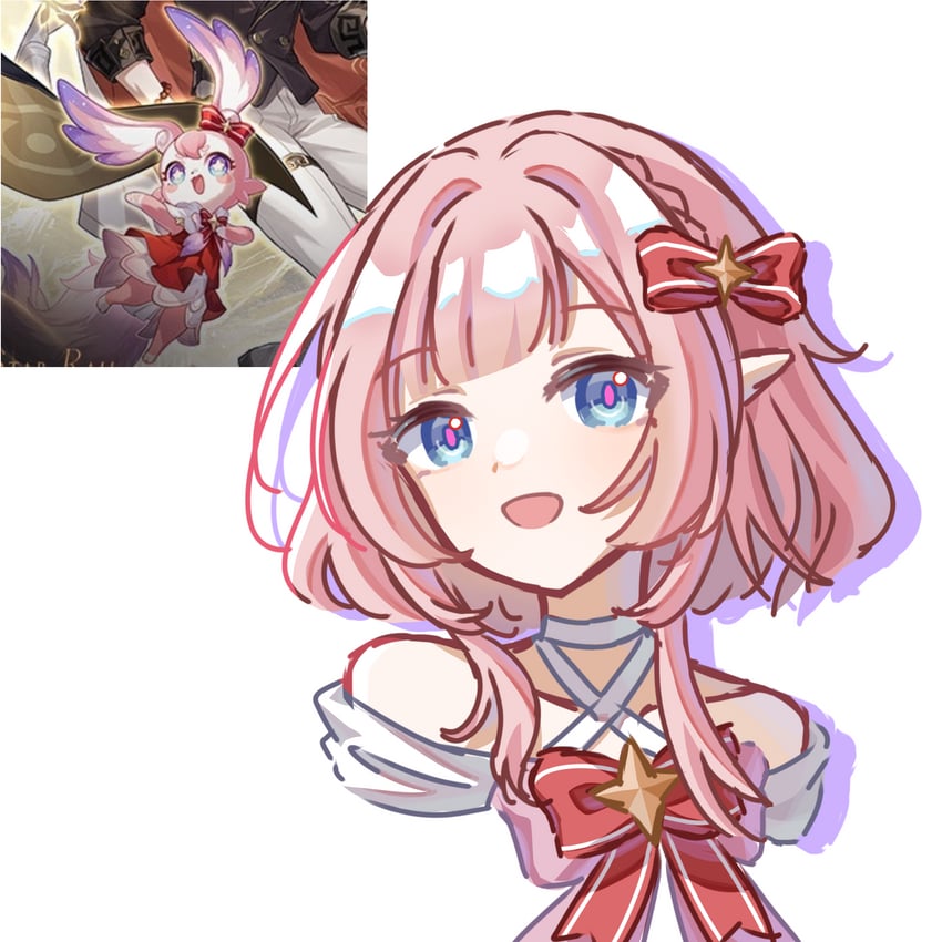 cyrene and mem (honkai and 1 more) drawn by izumi_(lofter_41635481026)