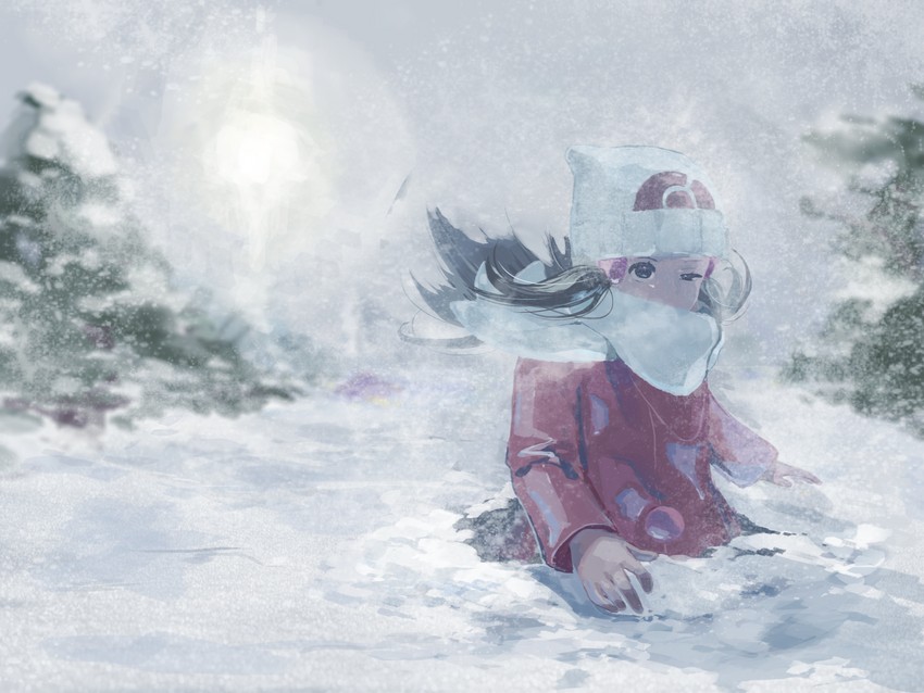 dawn (pokemon and 2 more) drawn by rifu_(hunihuni1130)