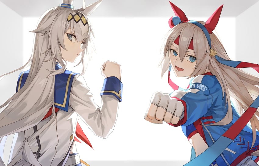oguri cap and tamamo cross (umamusume) drawn by tesin_(7aehyun)