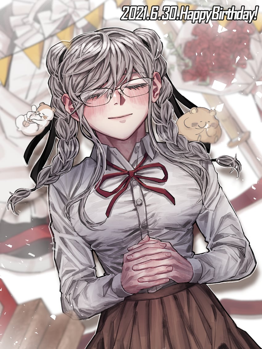 pekoyama peko, cham-p, and jum-p (danganronpa and 1 more) drawn by washing_(psg011204)