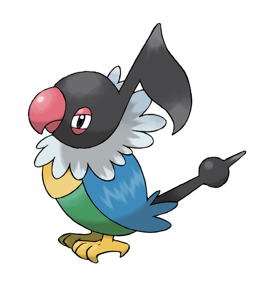 chatot (pokemon and 1 more) drawn by sugimori_ken