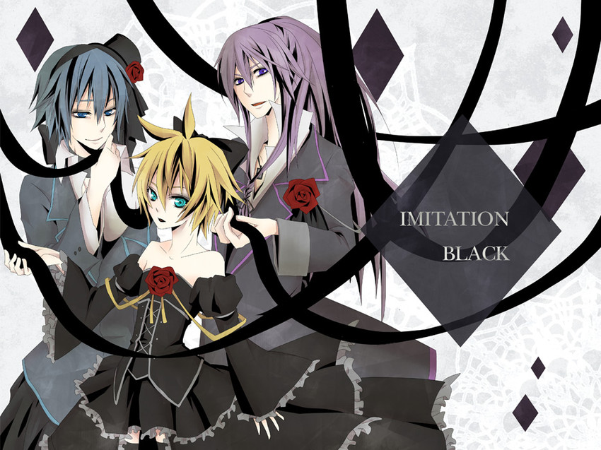 kagamine len, kaito, and kamui gakupo (vocaloid and 1 more) drawn by towji