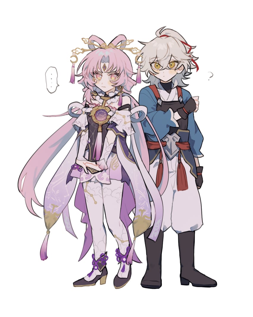 fu xuan and jing yuan (honkai and 1 more) drawn by inagoinaire