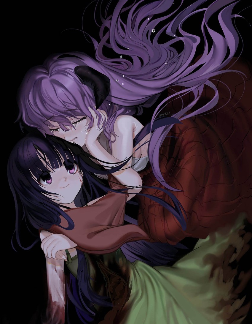 furude rika and hanyuu (higurashi no naku koro ni) drawn by unxi