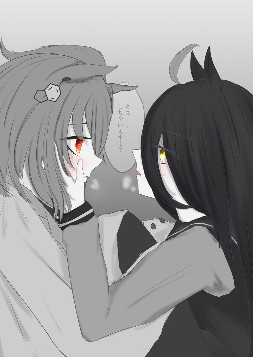 agnes tachyon and manhattan cafe (umamusume) drawn by syusyu_marmotte