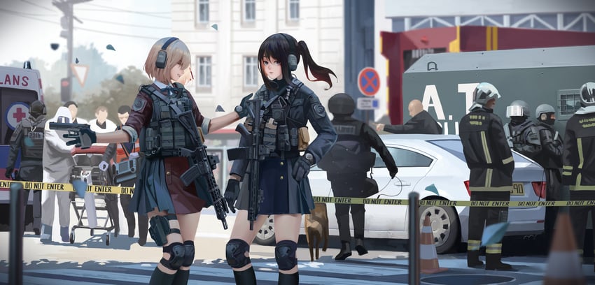 nishikigi chisato and inoue takina (lycoris recoil) drawn by ttt_(5274293)