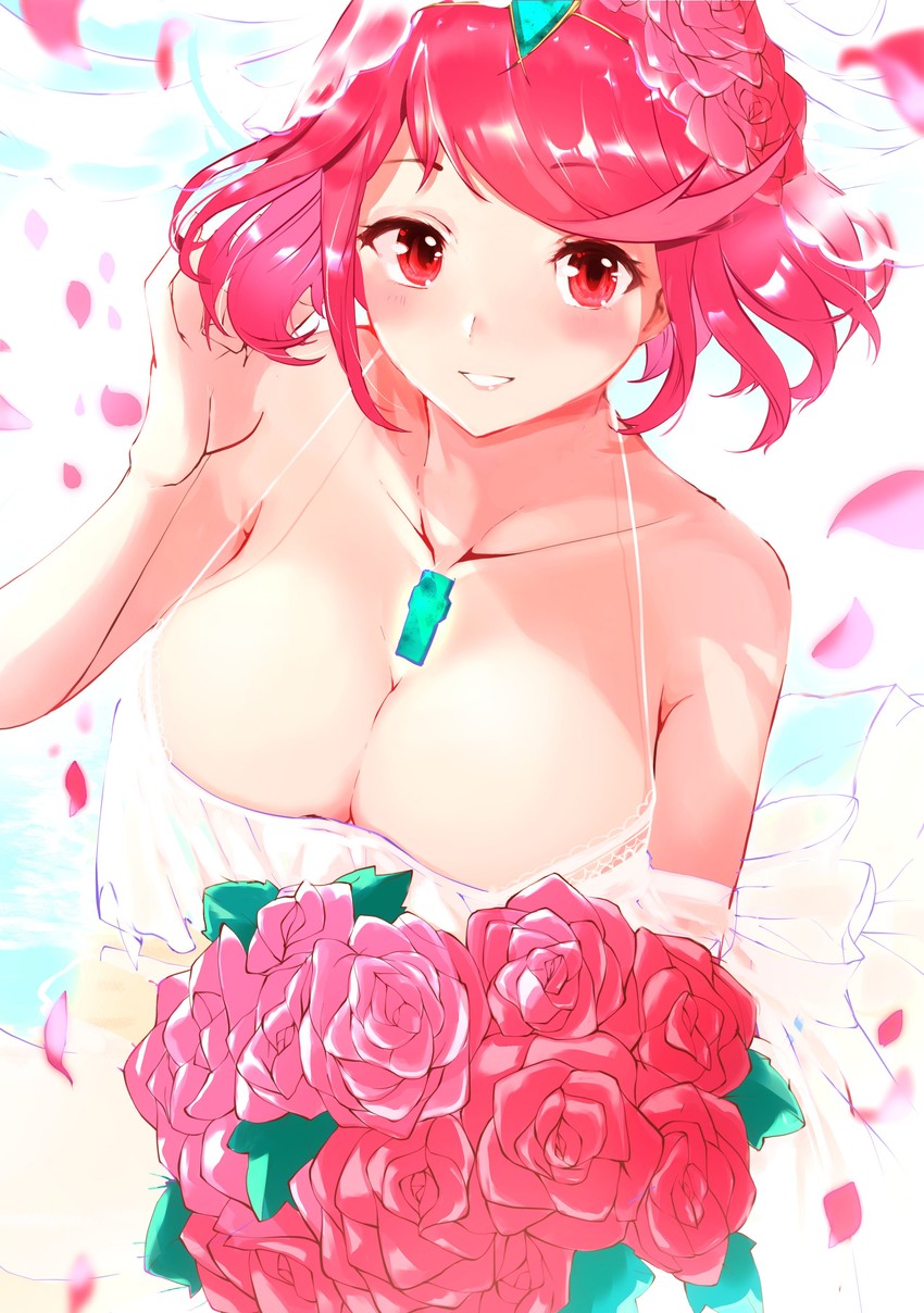 pyra (xenoblade chronicles and 1 more) drawn by risumi_(taka-fallcherryblossom)