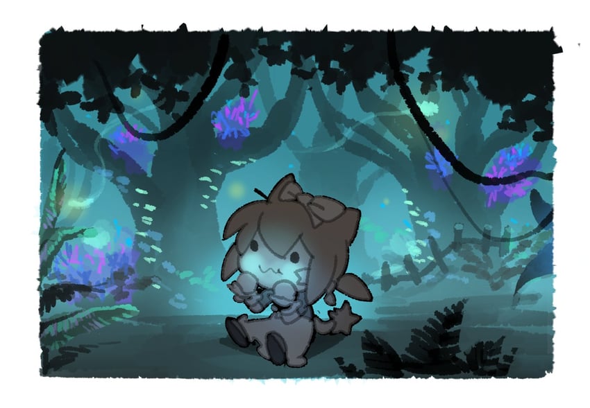 warrior of light and temmie chang (final fantasy and 1 more) drawn by temmie_chang