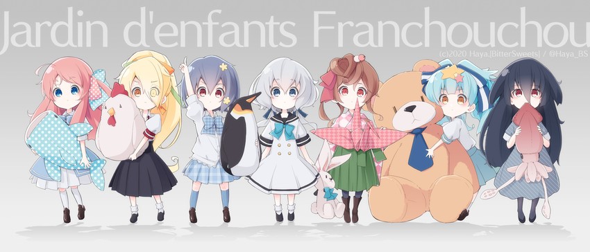 konno junko, minamoto sakura, mizuno ai, nikaidou saki, hoshikawa lily, and 2 more (zombie land saga) drawn by haya_bs