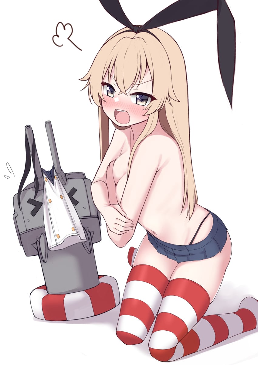 shimakaze and rensouhou-chan (kantai collection) drawn by tiemu_(man190)