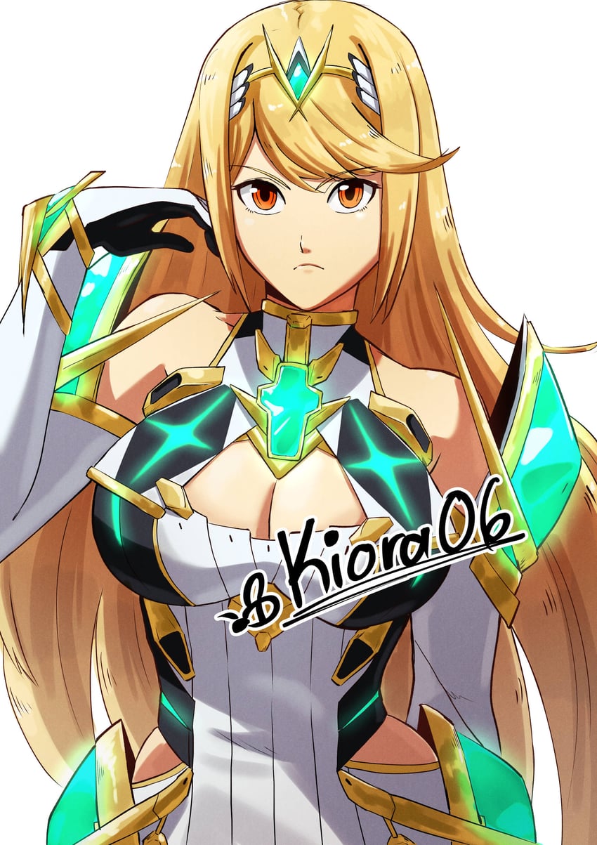 mythra (xenoblade chronicles and 1 more) drawn by kiora06
