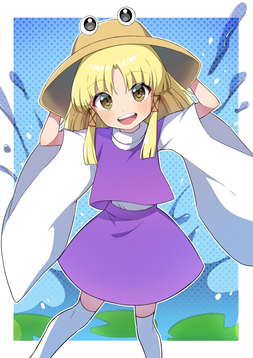 moriya suwako and pyonta (touhou) drawn by miz_(mizillustration)