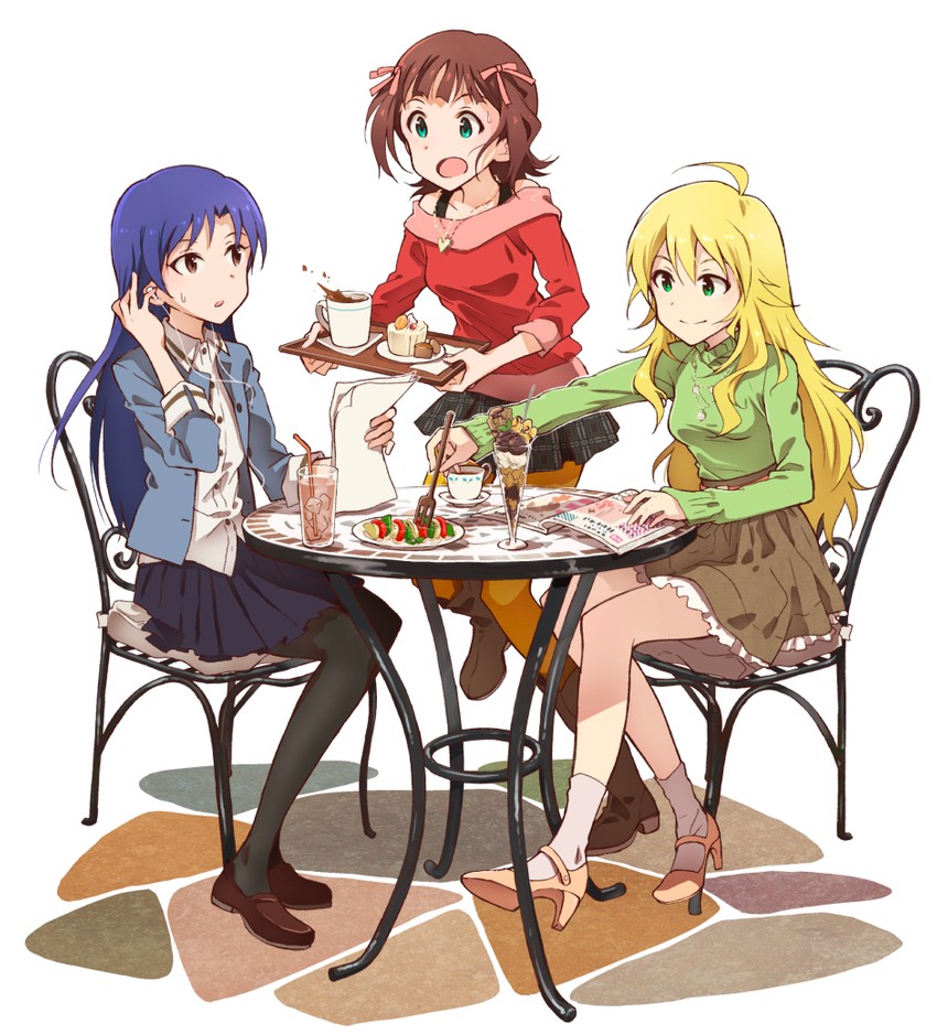 hoshii miki, kisaragi chihaya, and amami haruka (idolmaster) drawn by charin