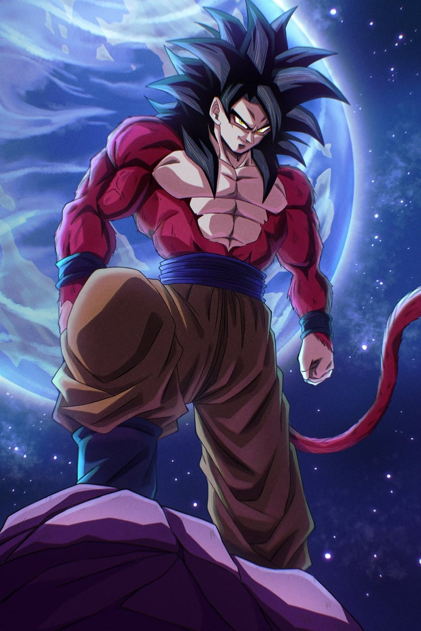 son goku (dragon ball and 1 more) drawn by buraku_black