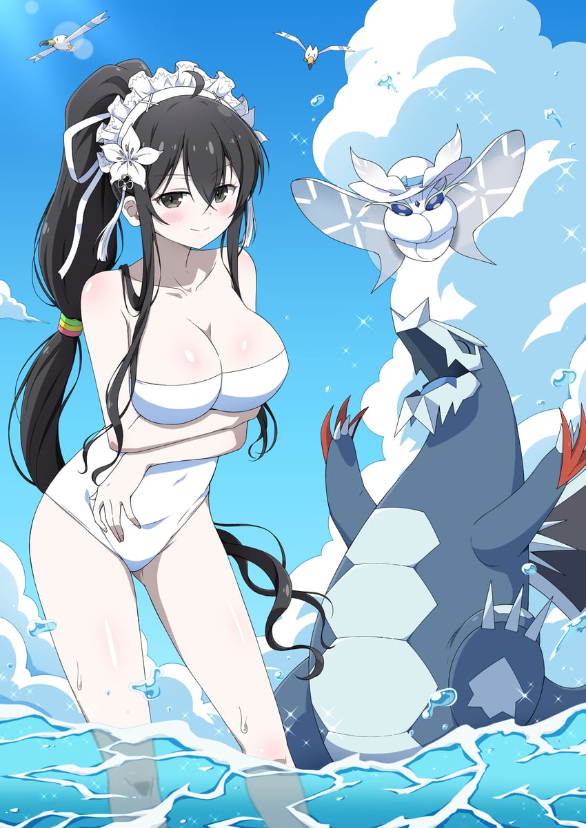 wingull, frosmoth, fubuki, and baxcalibur (pokemon and 2 more) drawn by eggman_(ni_tamagoex)
