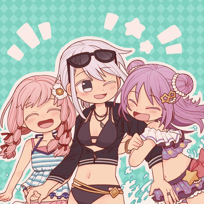 misono karin, tamaki ui, and izumi kanagi (mahou shoujo madoka magica and 1 more) drawn by cantaurus