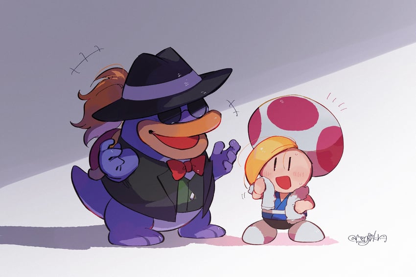 prince mush and grubba (mario and 2 more) drawn by hanaon