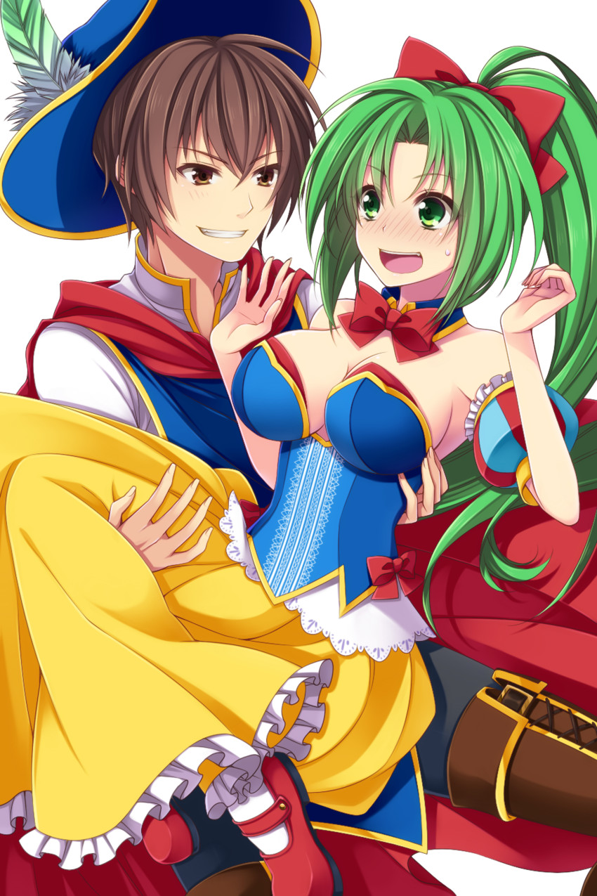 sonozaki mion, maebara keiichi, snow white, and the prince (higurashi no naku koro ni and 1 more) drawn by uzu_hi