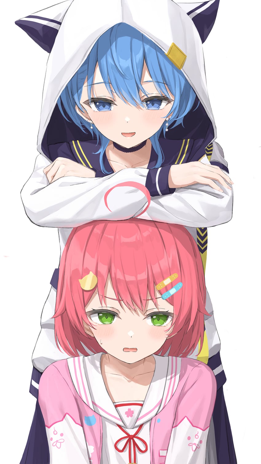 hoshimachi suisei and sakura miko (hololive) drawn by norio_(noriosub)