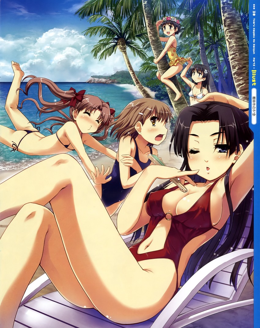 misaka mikoto, shirai kuroko, saten ruiko, uiharu kazari, and kongou mitsuko (toaru majutsu no index and 1 more) drawn by tougarashi_hideyu