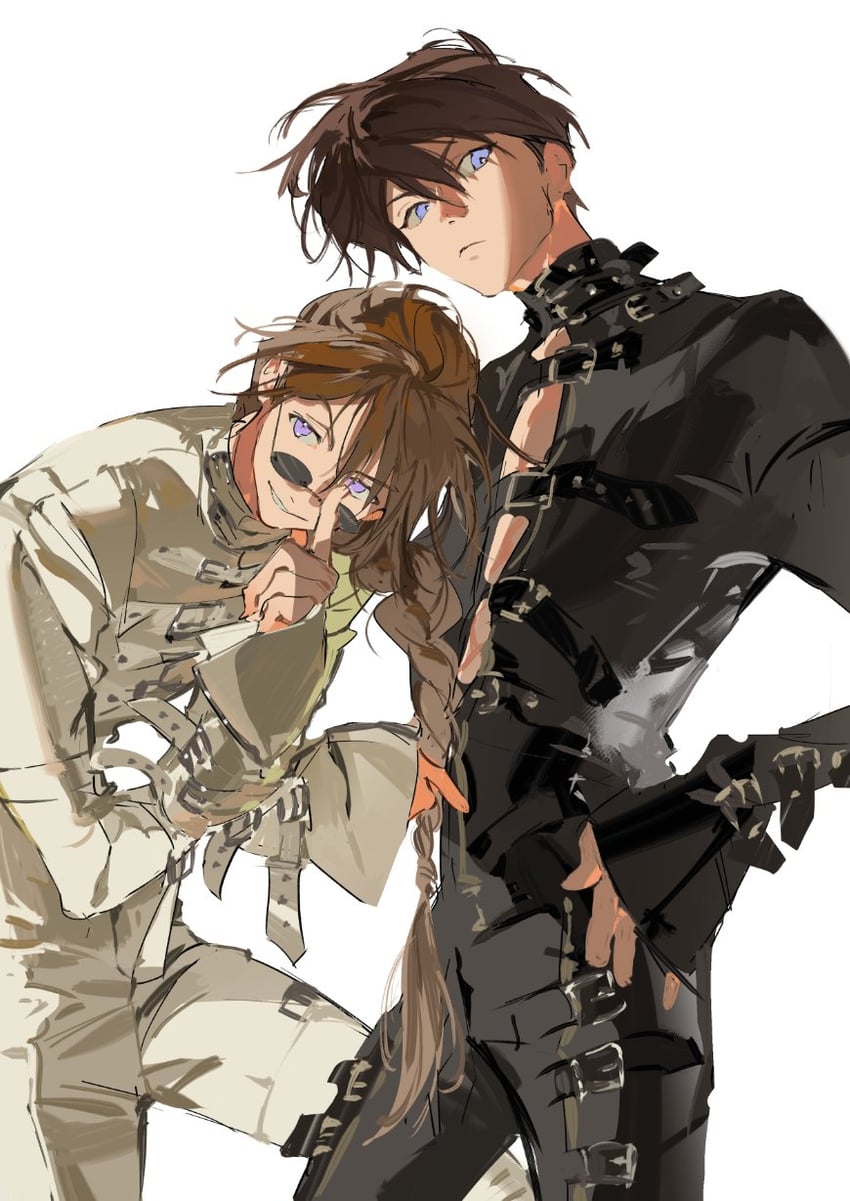 heero yuy and duo maxwell (gundam and 1 more) drawn by atie1225