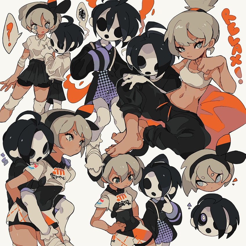 bea and allister (pokemon and 1 more) drawn by ze090