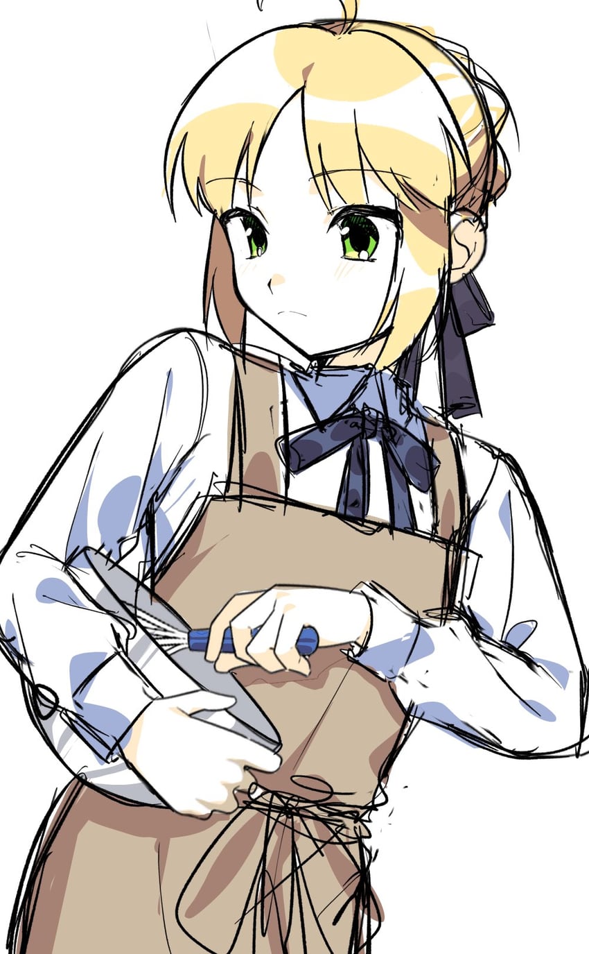 artoria pendragon and saber (fate and 1 more) drawn by dun_dudu