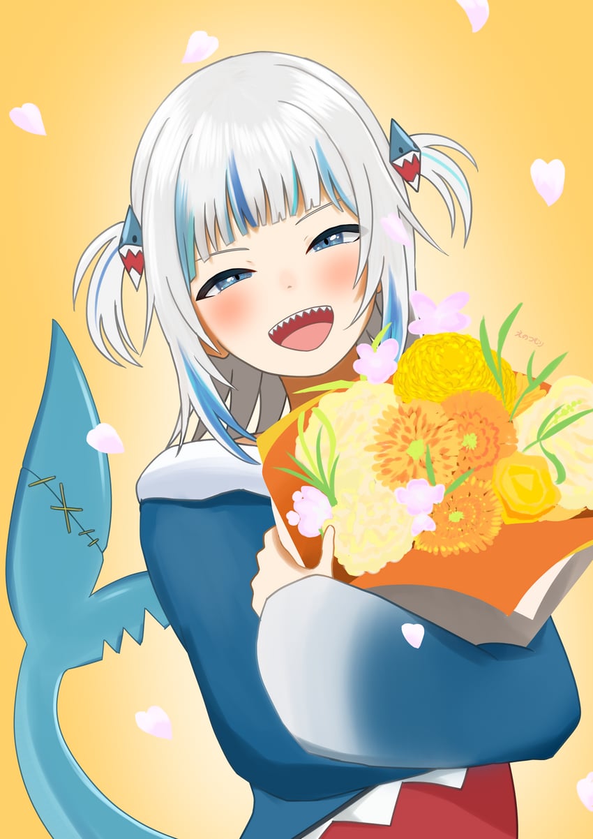 gawr gura (hololive and 1 more) drawn by enotsumuri