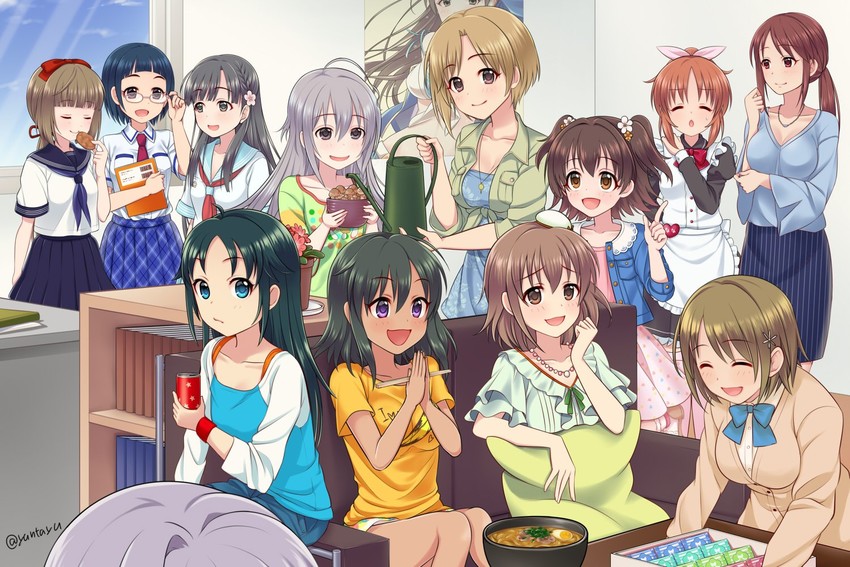 nitta minami, koshimizu sachiko, akagi miria, hoshi syoko, mimura kanako, and 9 more (idolmaster and 1 more) drawn by tayu_(yuntayu)