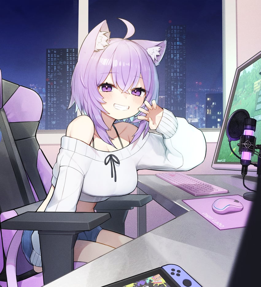 nekomata okayu (hololive and 1 more) drawn by akuto_(akuto_desu)