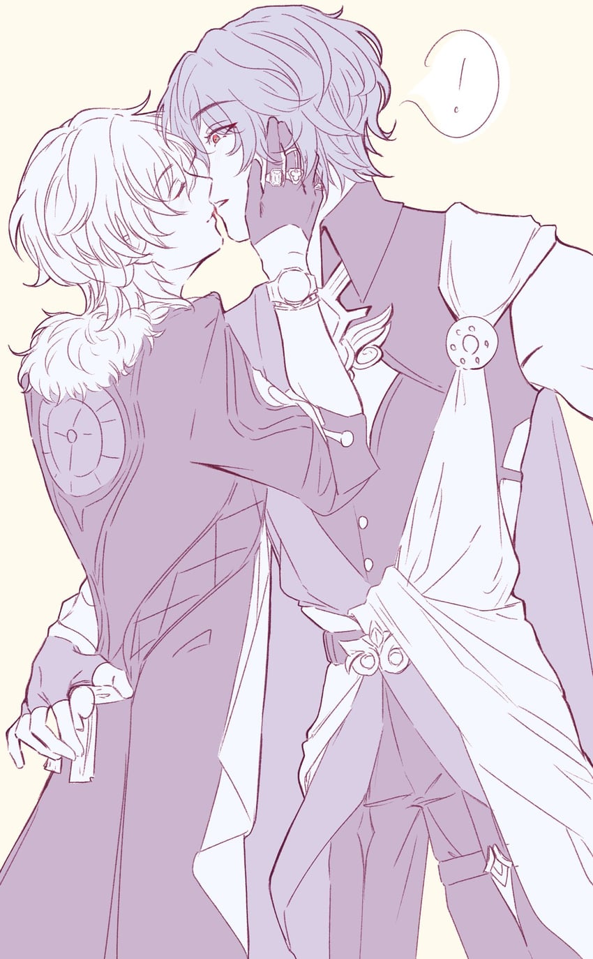 aventurine and dr. ratio (honkai and 1 more) drawn by to_toto_fu