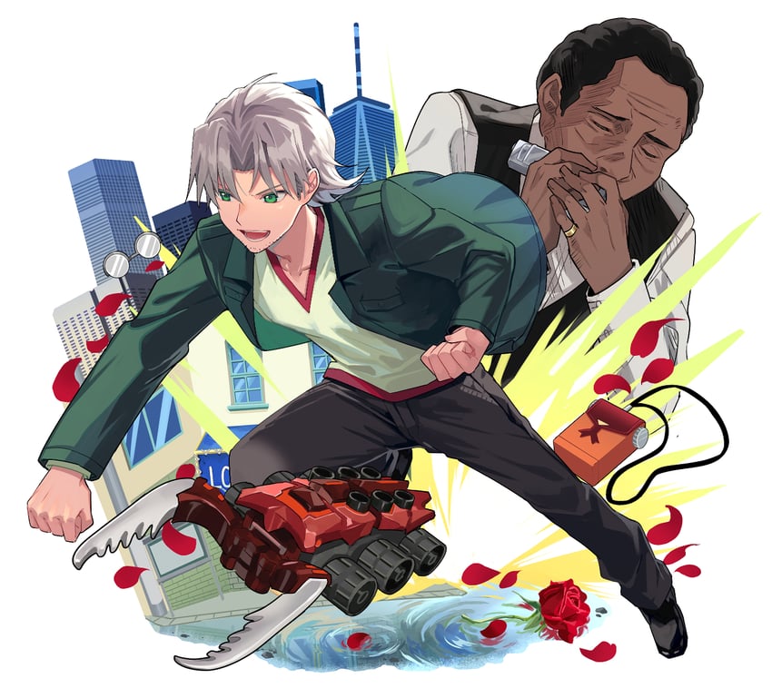 andou loid and caesar kaiser emperor (jinzou konchuu kabutoborg vxv) drawn by kuroda_(kuro_yyy)