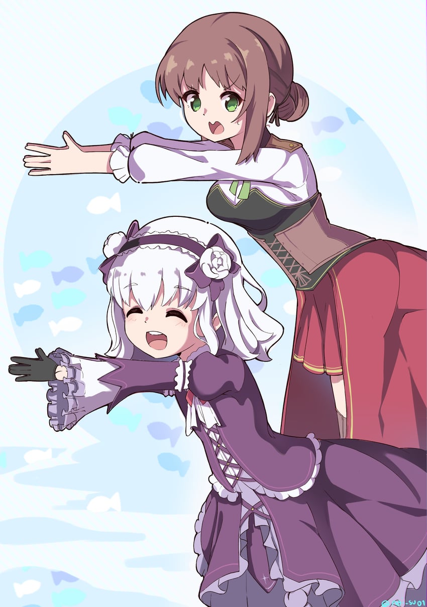 lapis rosenberg and duvalie (lycoris recoil and 2 more) drawn by naisu_(nai_su01)