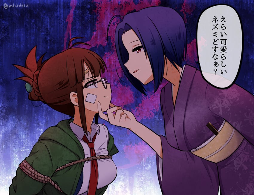 miura azusa and akizuki ritsuko (idolmaster and 2 more) drawn by merukyara