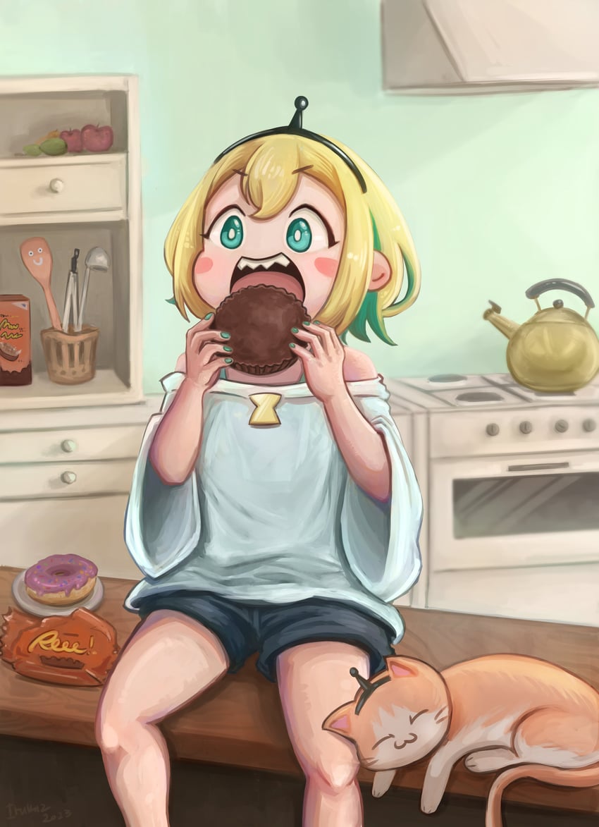 amano pikamee and socks (voms and 1 more) drawn by irukuz