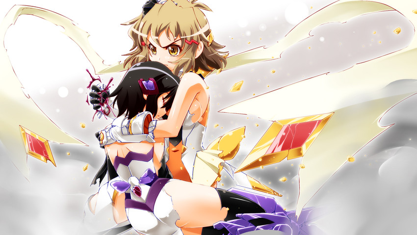 tachibana hibiki and kohinata miku (senki zesshou symphogear) drawn by hisame_genta