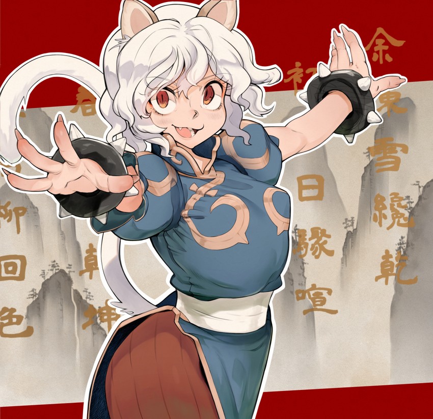 chun-li and neferpitou (street fighter and 1 more) drawn by aioi_u