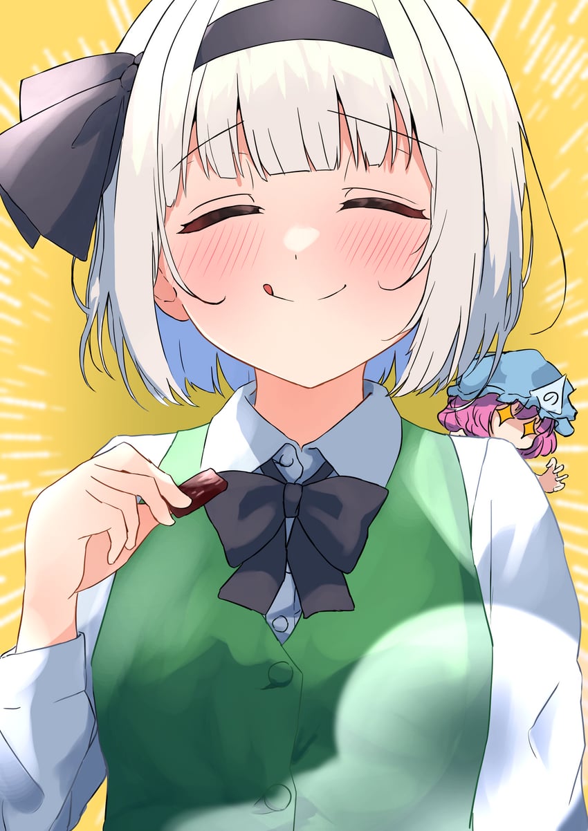 konpaku youmu and saigyouji yuyuko (touhou) drawn by refuson_man