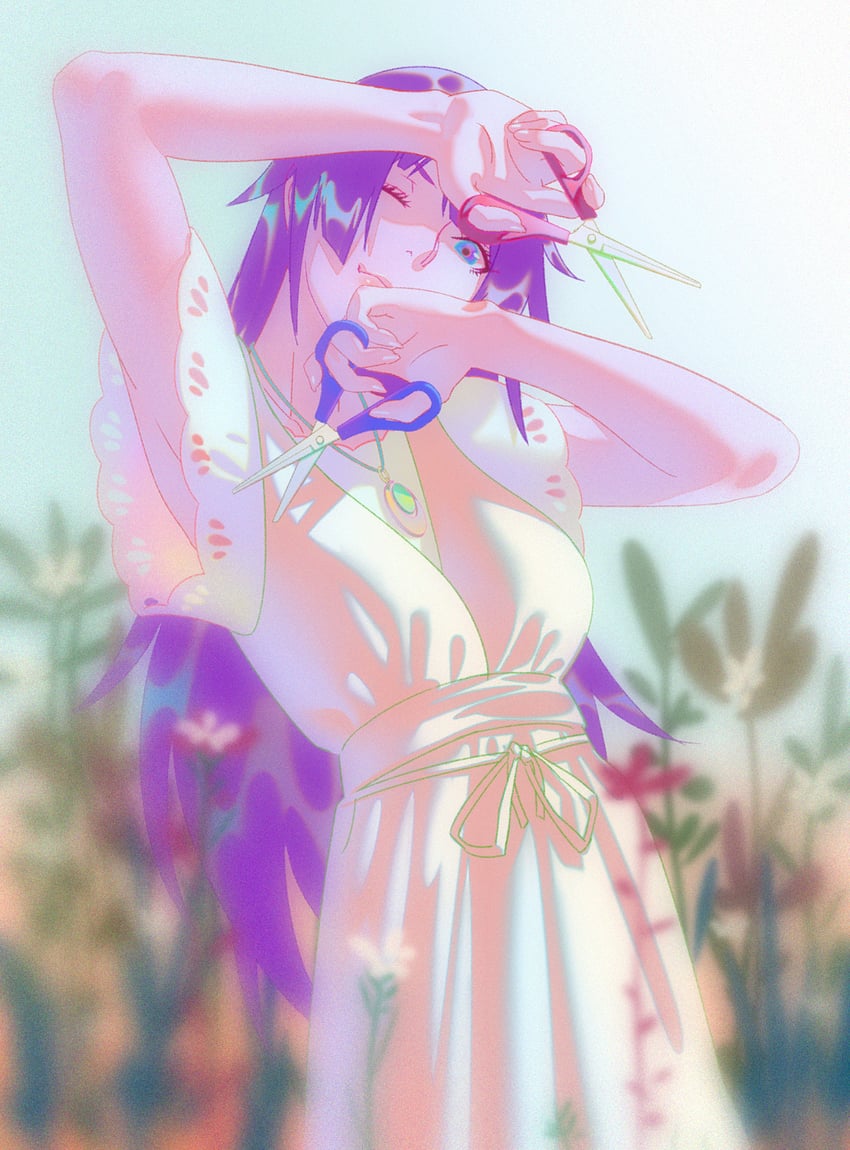 senjougahara hitagi (monogatari and 1 more) drawn by rapa_rachi