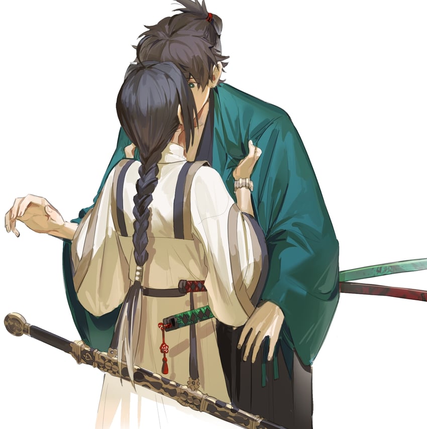 yamato takeru and miyamoto iori (fate and 2 more) drawn by yoru_yoru13