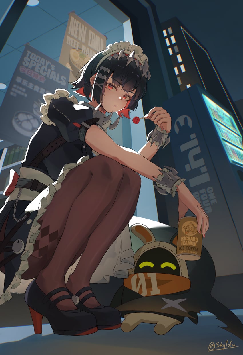 ellen joe and eous (zenless zone zero) drawn by skytofu