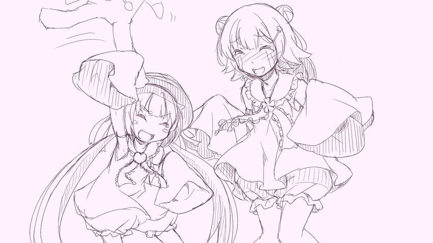 koharu rikka and tsukuyomi ai (voiceroid and 2 more) drawn by takeda_yukimura